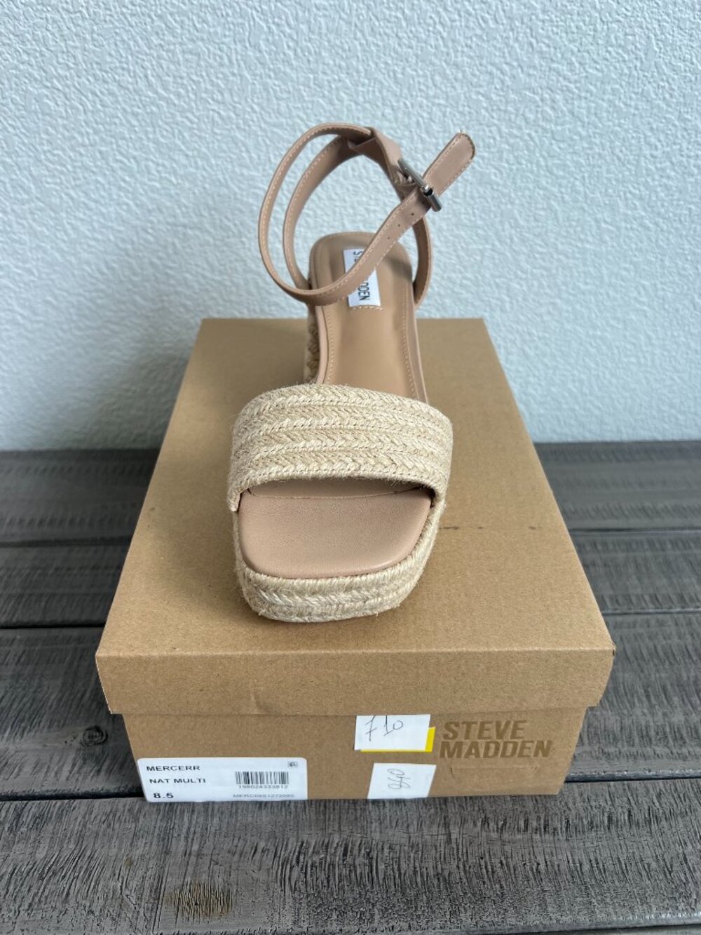 SINGLE SHOE Steve Madden Mercerr Natural size 8.5 LEFT NIB